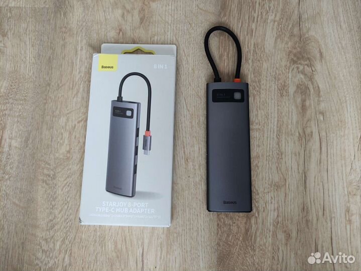 Как новый Type-C Hub adapter Baseus 8in1 4k 60Hz