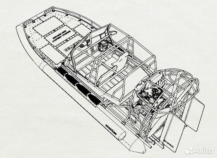 Аэролодка SibEX Читер 150 л.с Атмо Рестайлинг