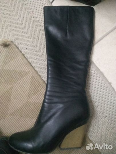 Сапоги демисезонные кожа
