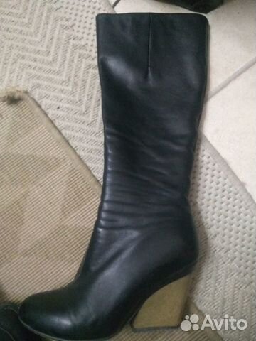 Сапоги демисезонные кожа
