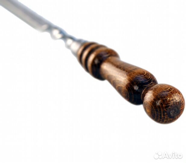 Профессиональный шампур с деревянной ручкой для лю