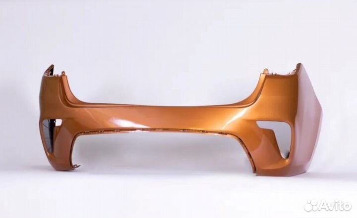 Бампер KIA RIO 4 2017-2020 седан задний оранжевый