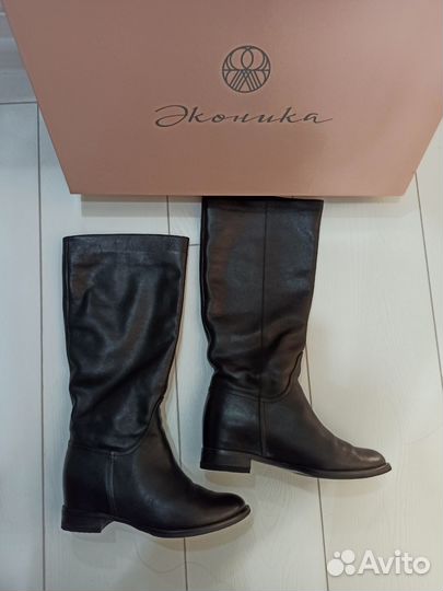 Сапоги демисезонные кожанные эконика 37 размера
