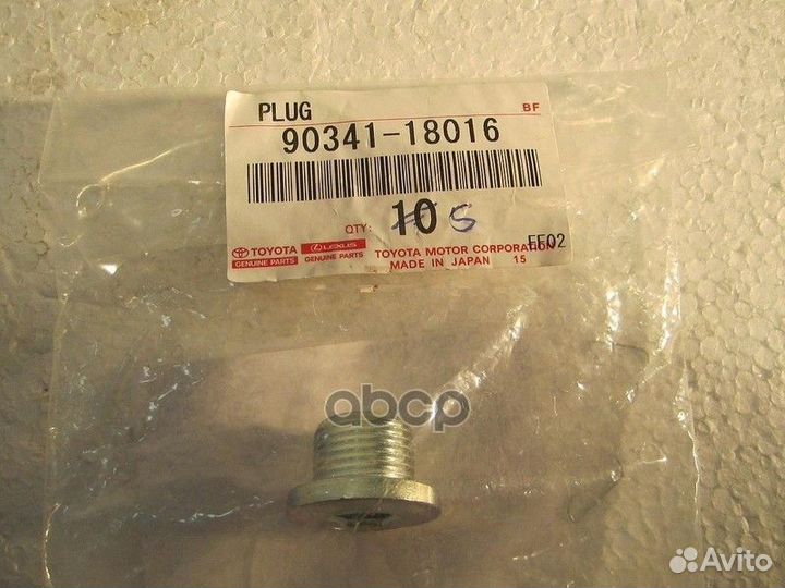 Пробка резьбовая картера кпп 9034118016 toyota