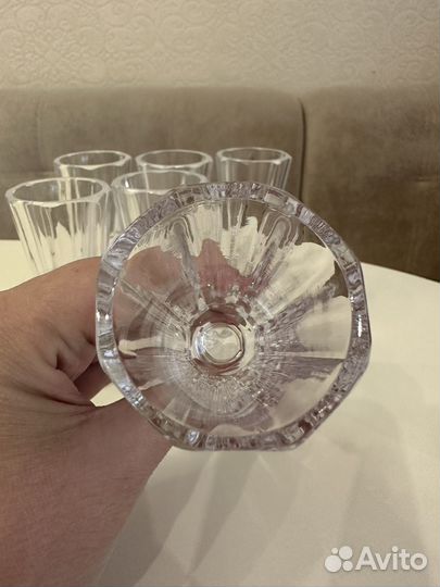 Хрустальные рюмки - лафитники 40 мл новые