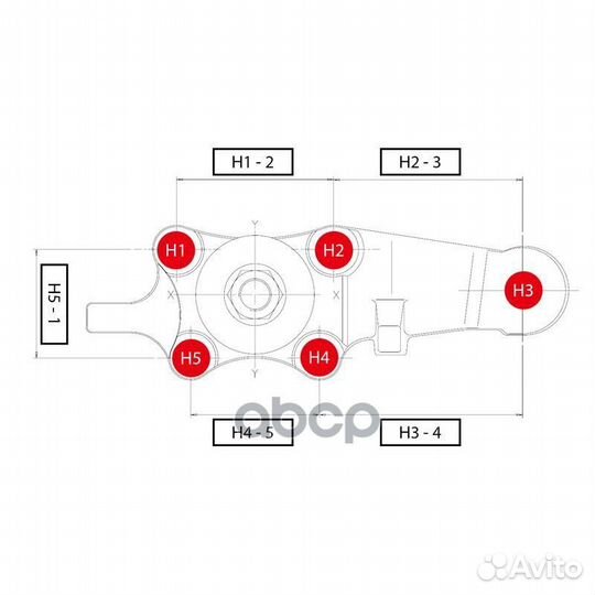 Опора шаровая toyota Land Cruiser 1996 - 2002