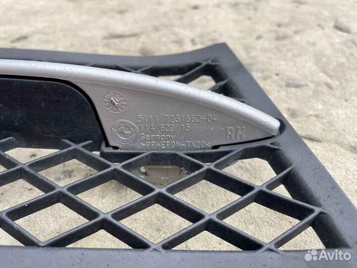 BMW f10/f11 решётка бампера правая (дорестайл)