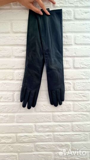 Перчатки темно коричневые женские натуральная кожа