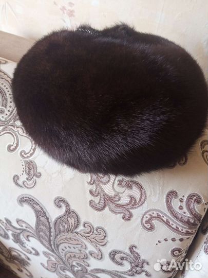 Берет женский норковый мягкий