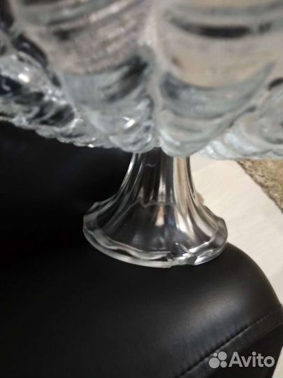 Ваза для фруктов хрустальная на ножке