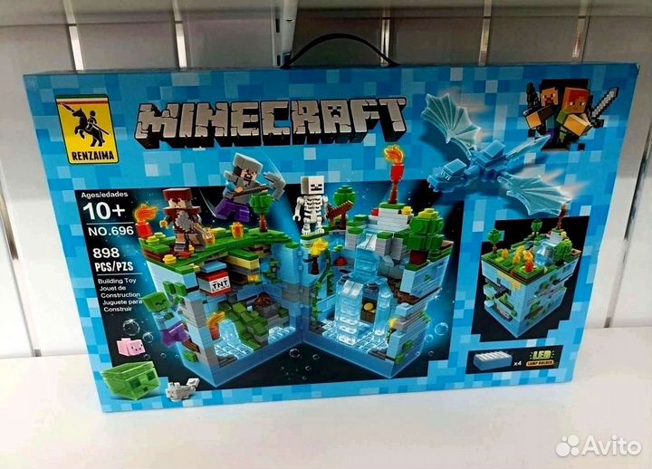 Огромный Конструктор minecraft с LED подсветкой