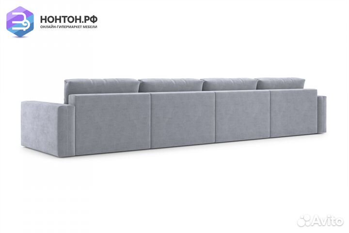 Диван прямой тик-так Монарх серый