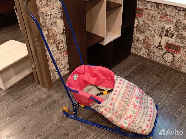 Детские санки коляска бу
