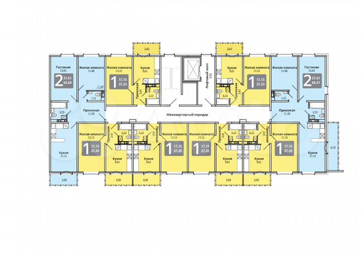 1-к. квартира, 38 м², 6/9 эт.
