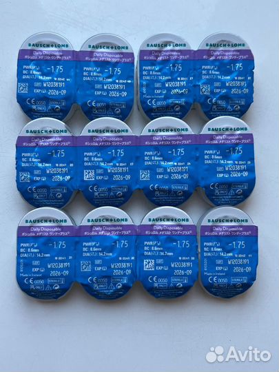 Линзы контактные -1,75