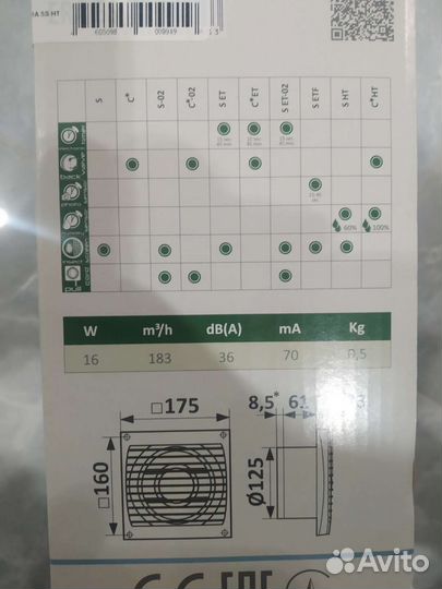 Вентилятор вытяжной