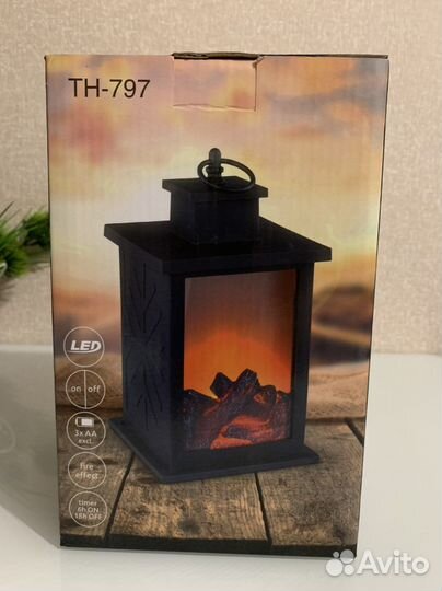 Декор интерьера/камин/светильник/ночник