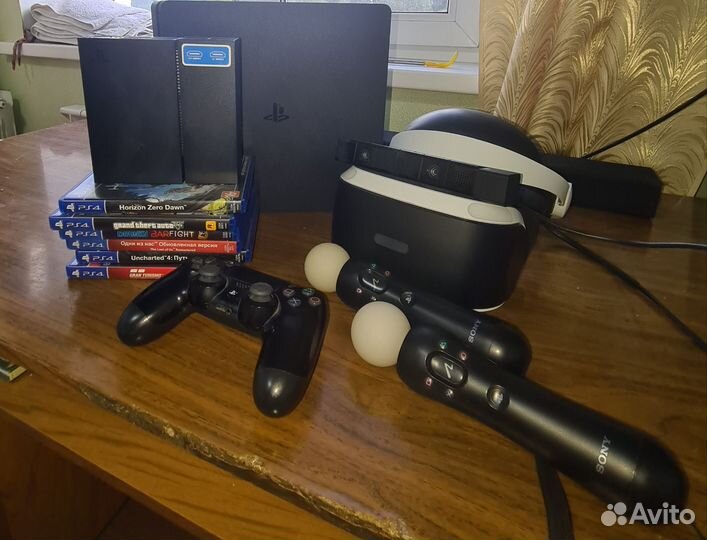 Игровая приставка ps4 slim 500gb + ps vr