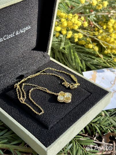 Кулон подвеска клевер van cleef