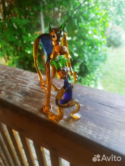 Коллекционная статуэтка Цветное стекло СССР Винтаж