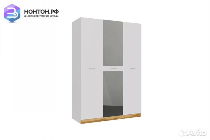 Шкаф 3-х створчатый Fresco белый / дубвотан