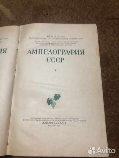 Ампелография СССР 1955 года 5 том
