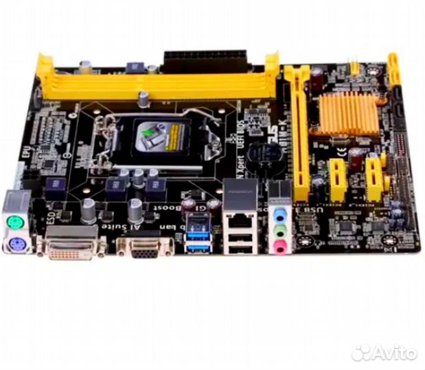 Новая материнская плата asus H81M-K с процессором