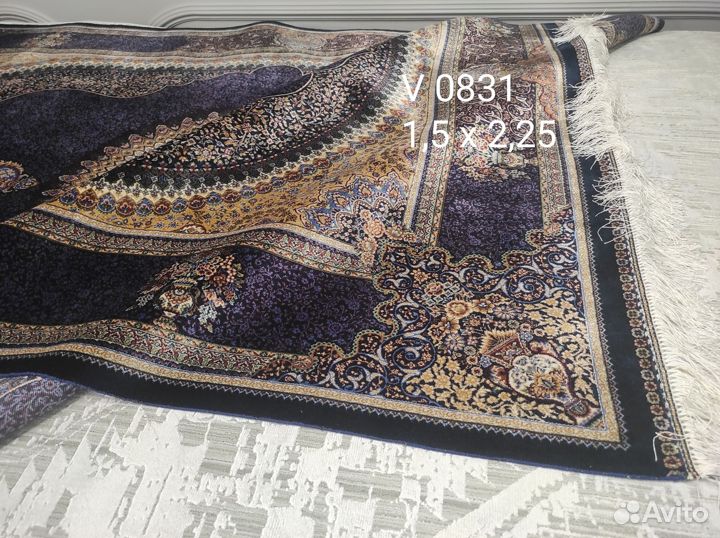 Ковер Иран шелк 150 на 225 Oriental silk navy