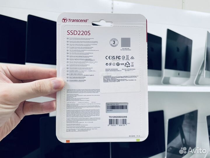 SSD накопитель Transcend TS120gssd220S 120гб, 2.5