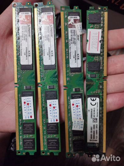 Оперативная память ddr2 3 по 1Gb, и 1 на 2Gb