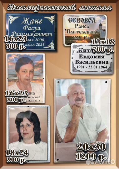 Портреты для памятников, фото на памятник