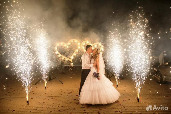 Фейерверк, фонтаны для свадьбы и любого праздника