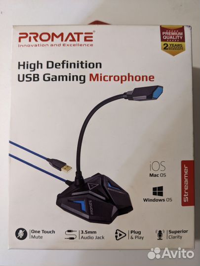 USB Микрофон Promate с выходом на наушники