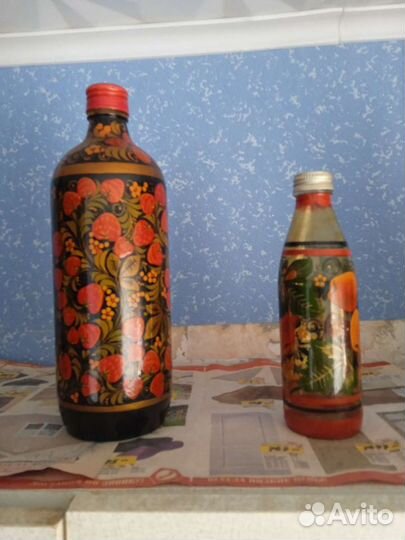 Бутылка хохлома
