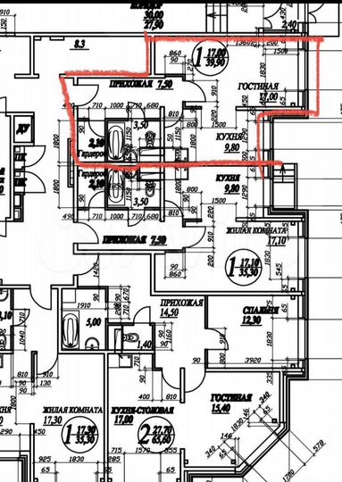 1-к. квартира, 39,8 м², 1/12 эт.