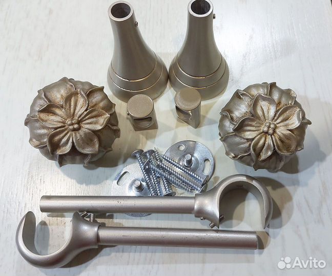 Карнизы для штор двухрядный металлический 2 м