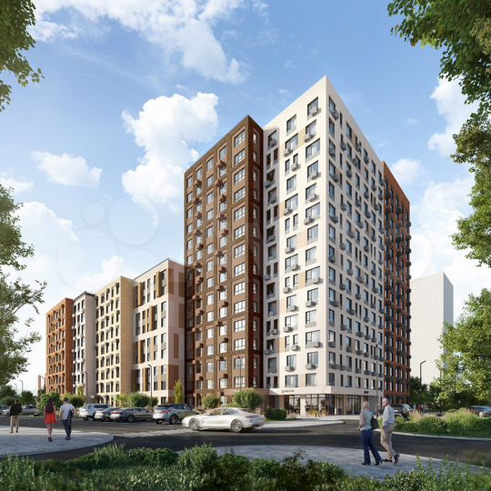 2-к. квартира, 46,3 м², 3/15 эт.