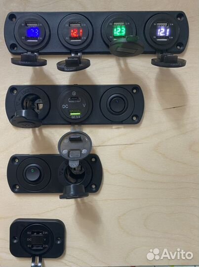 USB розетка, прикуриватель, вольтметр, 3в1