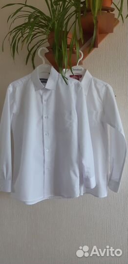 Рубашка белая р-р 134-140
