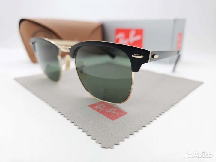 Очки Ray Ban Clubmaster 3716 187 Aluminium Зелёные