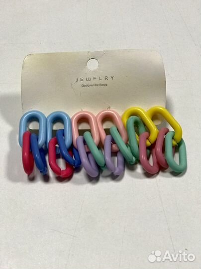 Крупные серьги бижутерия