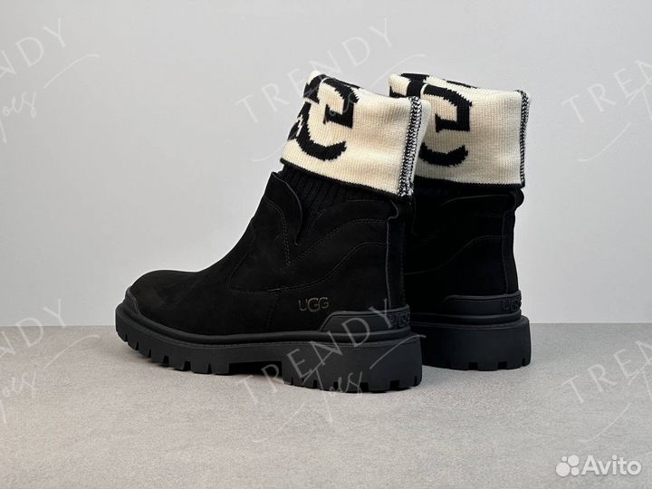 Полусапоги черные замша UGG