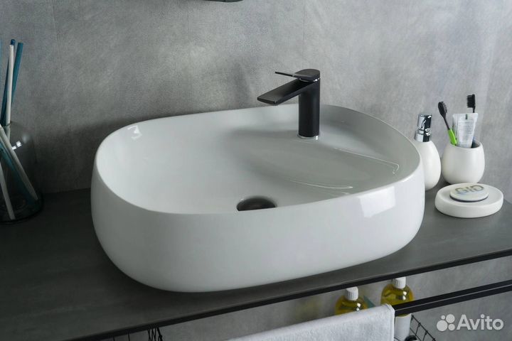 Раковина Gid Lago N9048 51185 белая, 59x46x15