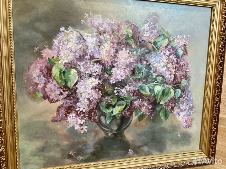 Картина Маслом на холсте «Букет Сирени»