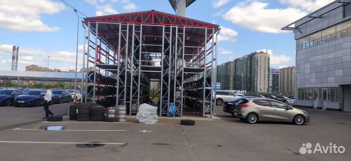 Стеллажи для шин, самонесущий мезонин бу