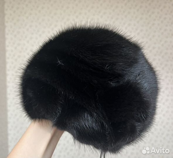 Берет норковый новый мягкий 56-58
