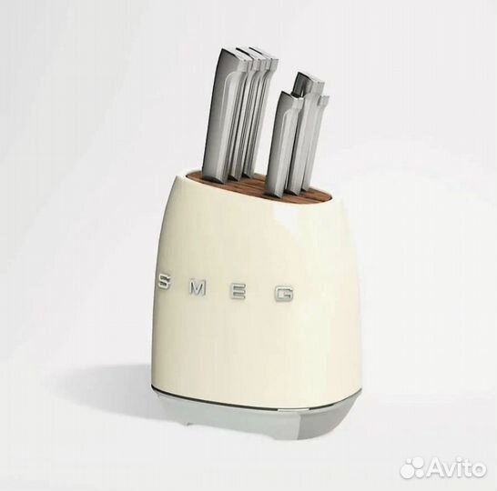 Набор кухонных ножей с подставкой smeg