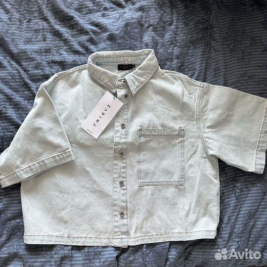 Джинсовая рубашка zarina