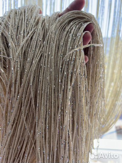 Нитяная штора красивая