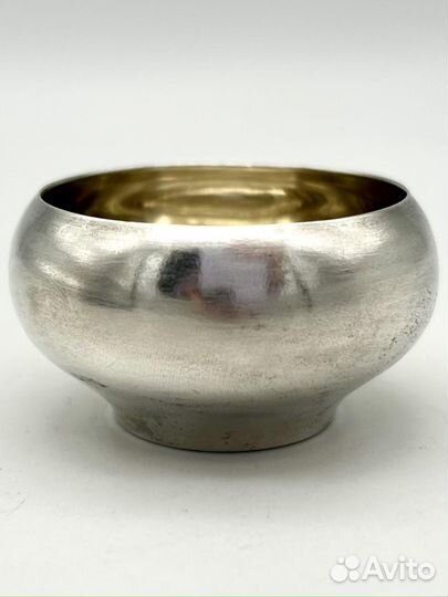 Солонка чугунок серебро 84 проба, 25,4 грамм